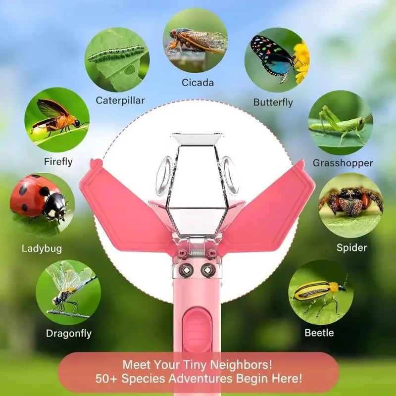 Outdoor Bug Catcher and Viewer 6X Observation Magnifier, Safe Backyard Exploration Insect Catcher for Nature Learning