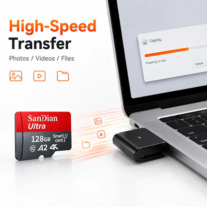 High-Speed Storge SD Card 128GB Original Micro TF Cards 256GB Class 10 Fast Transfer Memory Card for Phones/Digital Camera/PC