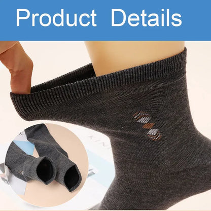 5 Pairs/Lot Men's Fashion Thickened Socks Four Seasons Leisure Breathable Deodorant Mid Tube Cotton Socks High Quality EU 38-44