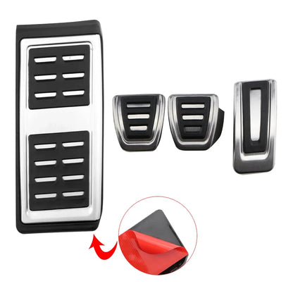 for Volkswagen VW Polo Virtus 2018~2024 Accelerator AT MT Car Pedals Gas Brake Footrest Stainless Steel Non-slip Pedal Cover Pad