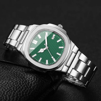 Luxury Square Men Business Watches Simple Calendar Quartz Watch for Mens Clock Reloj Hombre（Without Box）