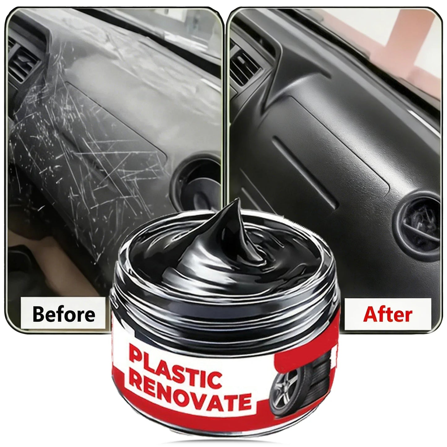 Auto Interior Refurbish Paste Multifunctional Leather Plastic Care Cream Long Lasting Shine Anti Oxidation Protection Coating
