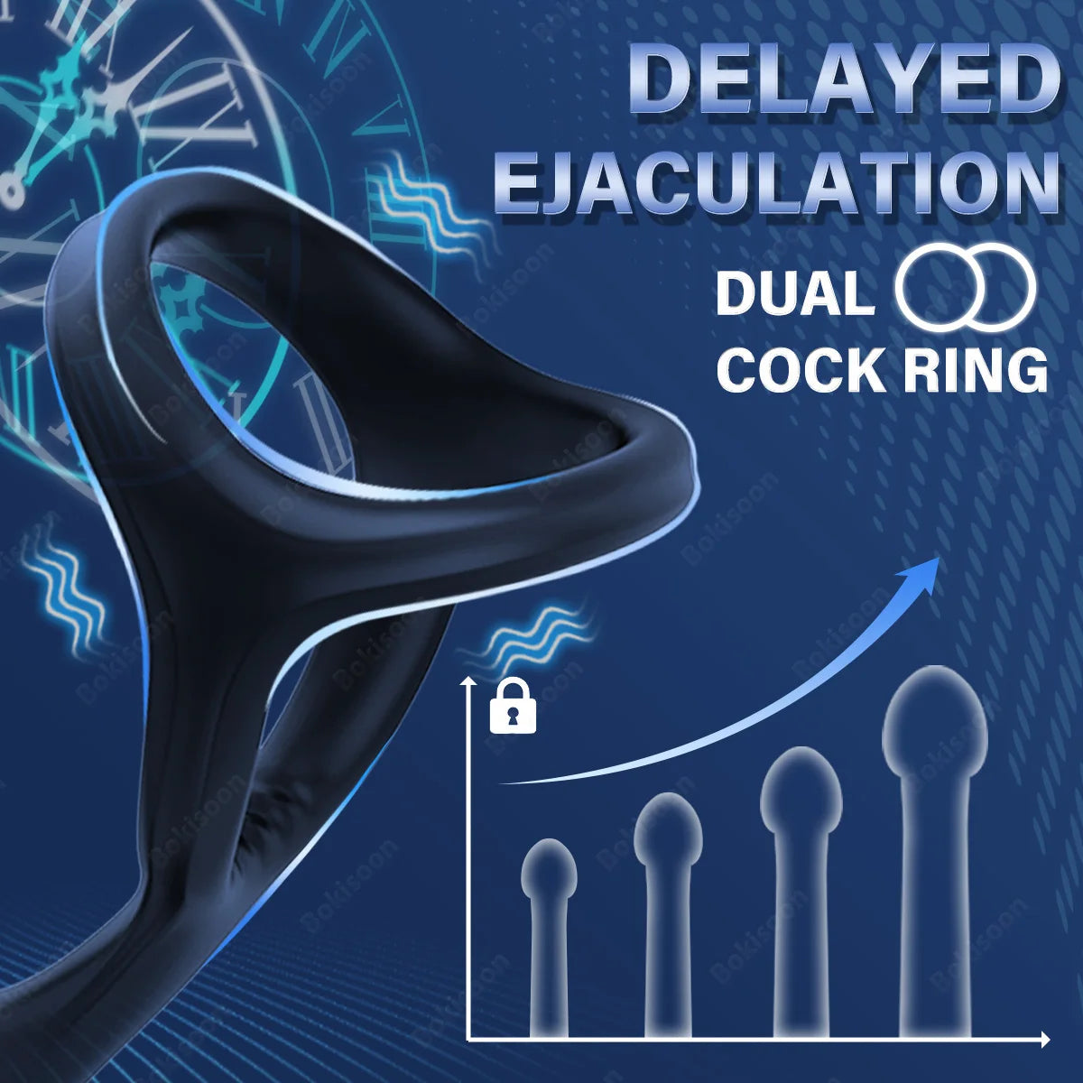Bokisoon Prostate Massager Anal Vibrator 9 Wiggling Thrusting with Cock Ring Butt Plug Remote Control Sex Toys P Sport Massager