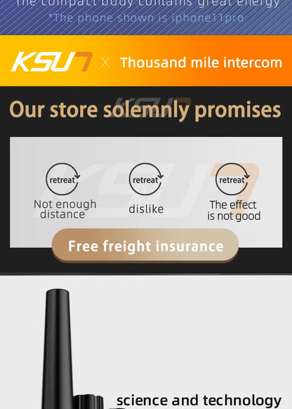 Mini Portable Walkie Talkie 2pcs UHF Radio Wireless Intercom VOX Function PMR446 Walkie Talkie Two Way Radio Station KSUN X26