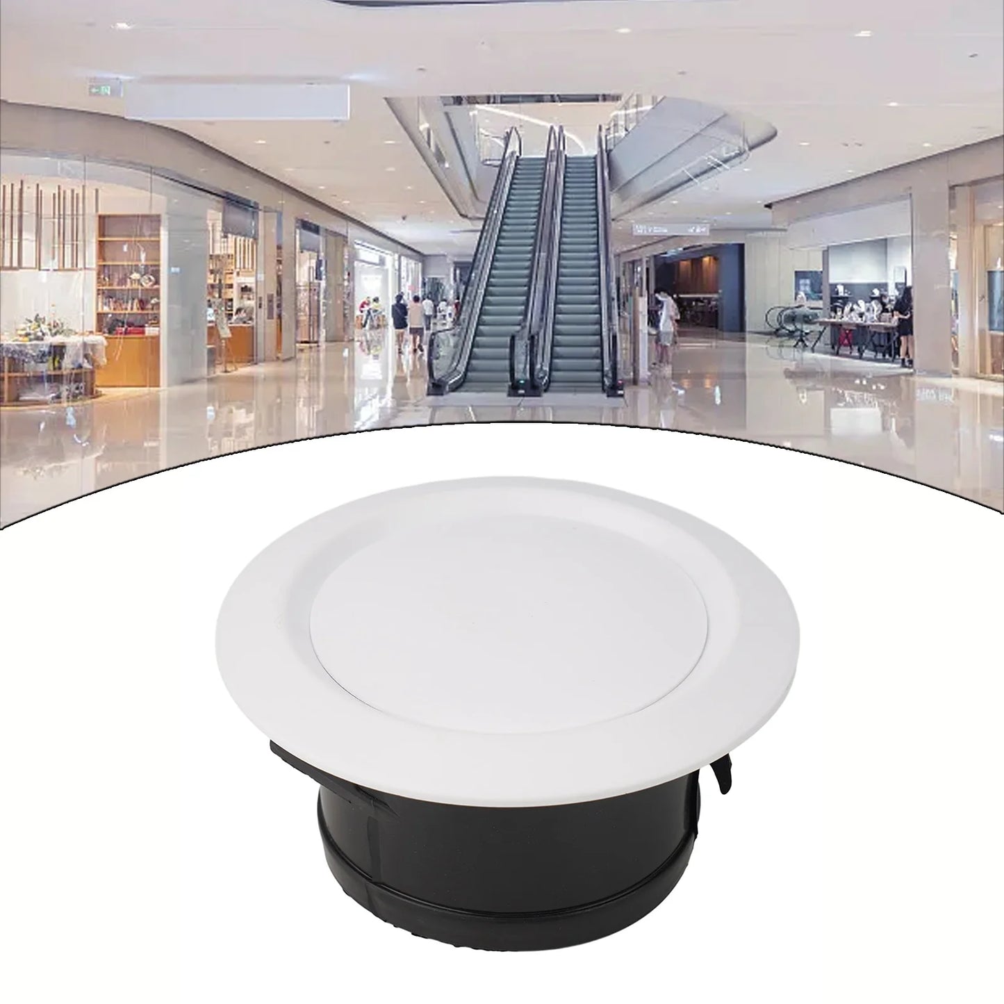 1X 75-200mm Round Air Vent Louver Grille Cover Outlet Adjustable Exhaust Vent Ducting Ventilation Grilles Ceiling Air Vent Cover