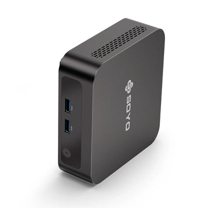 SOYO Y5 Plus Mini PC Intel Core i7 4th Gen CPU with Windows 11 Pro, 8GB RAM, 128GB M.2 SSD, Supports Dual 4K Displays via USB-C, Ideal for Office and Business