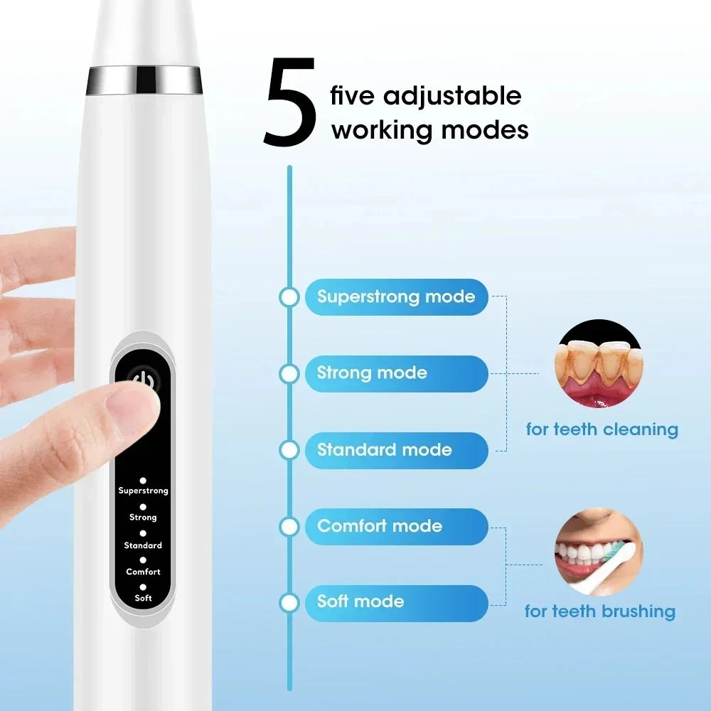Ultrasonic Electric Sonic Dental Scaler Stain Tartar Calculus Remover Teeth Whitening Cleaning Oral Irrigator Electric