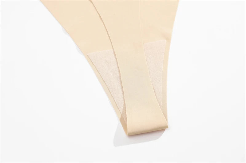 4PcsSet Seamless Ultra-thin Underwear Women Sexy Thin Belt Panties Female High Stretch Thongs Girls Breathable G-String Lingerie