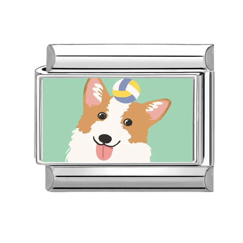 Y2K Cute Funny Sofa Cats Dogs Italian Charm Fit 9mm Stainless Steel Women DIY Bracelet Drop Shipping Fashion Jewelry Wholesale