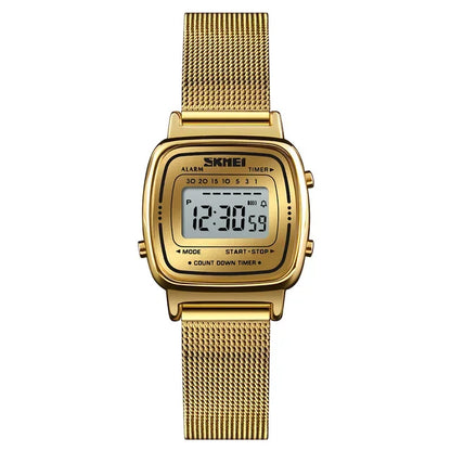 SKMEI 1901 Luxury Women Watches Small Dial Digital Chrono Calendar Watch Waterproof Ladies Wristwatch Clock Montre femme 1620