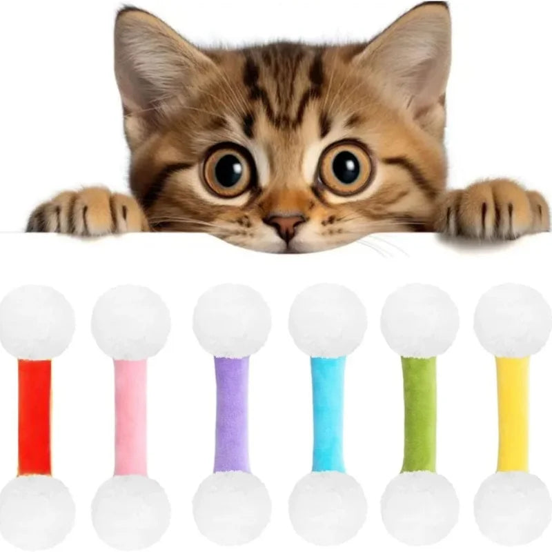 Giant Qtip Cat Toy Soft Plush Catnip Kicker Interactive Kick Stick for Kitten Cats Pet Play Toy Self Play Hunting for Kittens