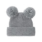 0-12M Solid Knitted Cute Pom Pom Cap Newborn Boys Girls Turban Hats Hospital Bonnets Infant Autumn Winter Headwraps Kid Headwear