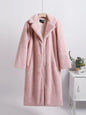 TARUXY Winter Loose Mink Velvet Imitation Fur Splicing Long Coat Fur Suit Collar Women's Coat High Street Fashion Lady Overcoat