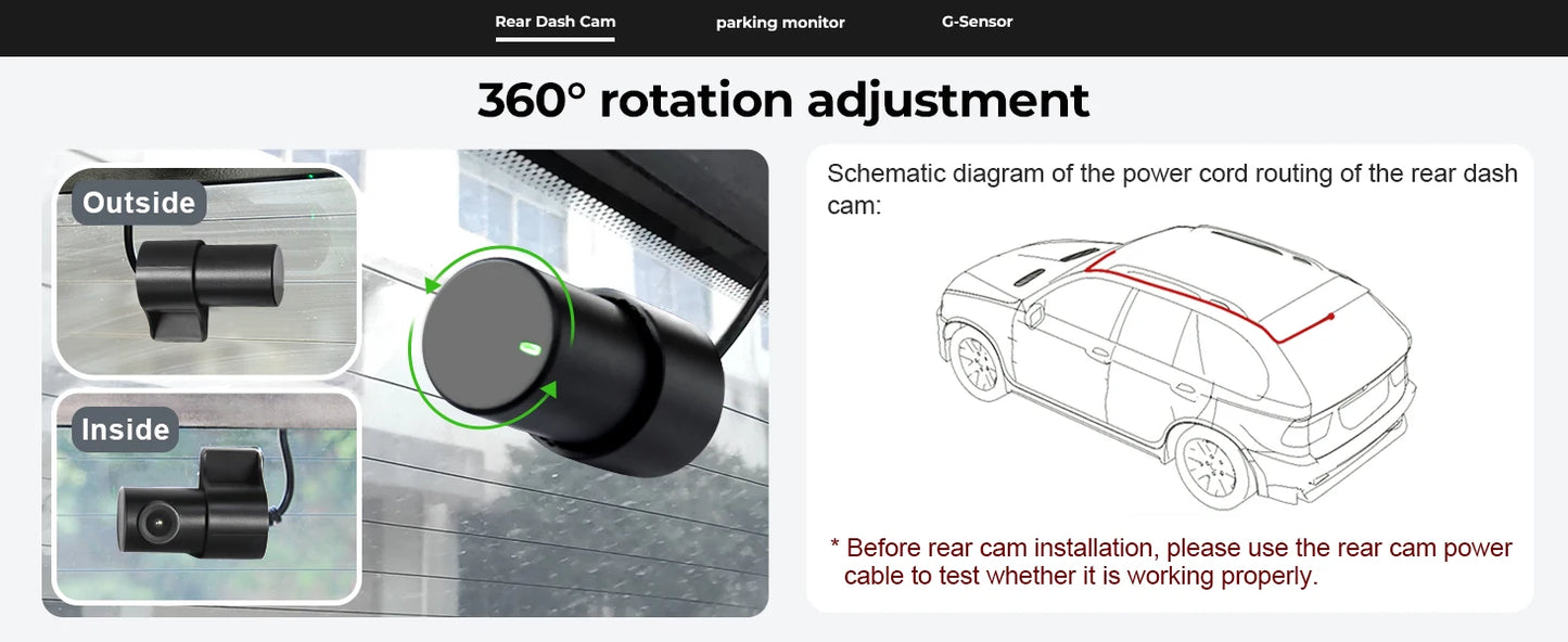 Mangoal 4K Dash Cam GPS WiFi & APP For Volkswagen Tiguan Gen2 AD BW Dash Car Camera 2018-2024 Plug and Play