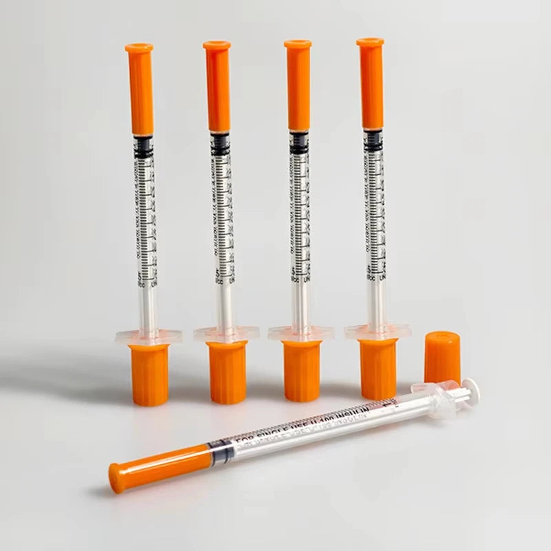 Individually Wrapped Manual Push Veterinary Plastic Syringes With Needles Disposable Style For Lab Pets Pigs And  Farm Livestock