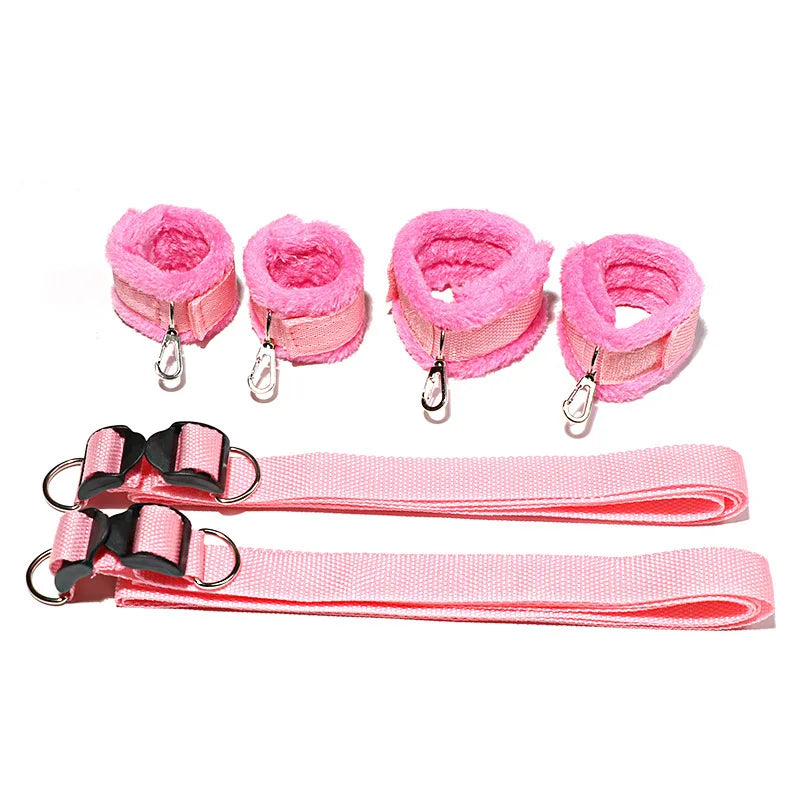 Couples Bed Handcuffs Sex Toys For Woman Bdsm Bondage Set Ankle Cuff Restraints Rope Strap Handcuffs Ankle Cuff Adult Game Goods