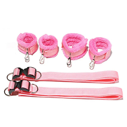 Couples Bed Handcuffs Sex Toys For Woman Bdsm Bondage Set Ankle Cuff Restraints Rope Strap Handcuffs Ankle Cuff Adult Game Goods