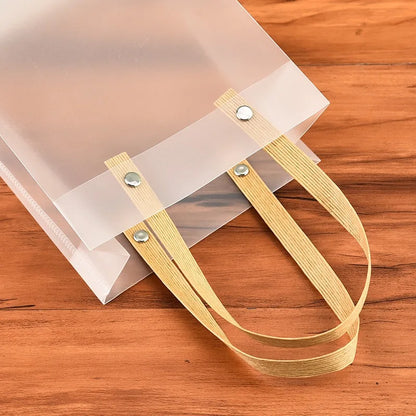 10PCS Holiday Gift Bag Eco-friendly Companion Gift Candy Bag Holiday Gift Birthday Gift Bag Anniversaries，Frosted Tote Bag