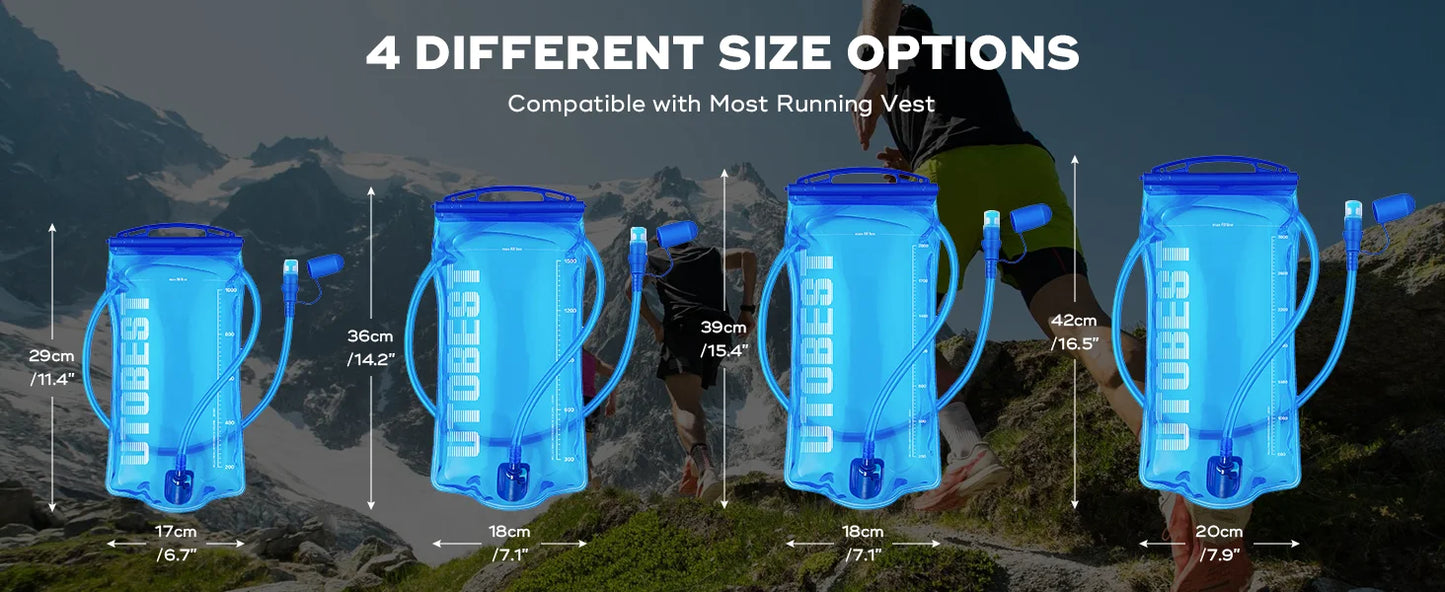UTOBEST 1L/1.5L/2L/3L Hydration Bladder Water Reservoir Water Bag BPA Free for Running Cycling Hiking