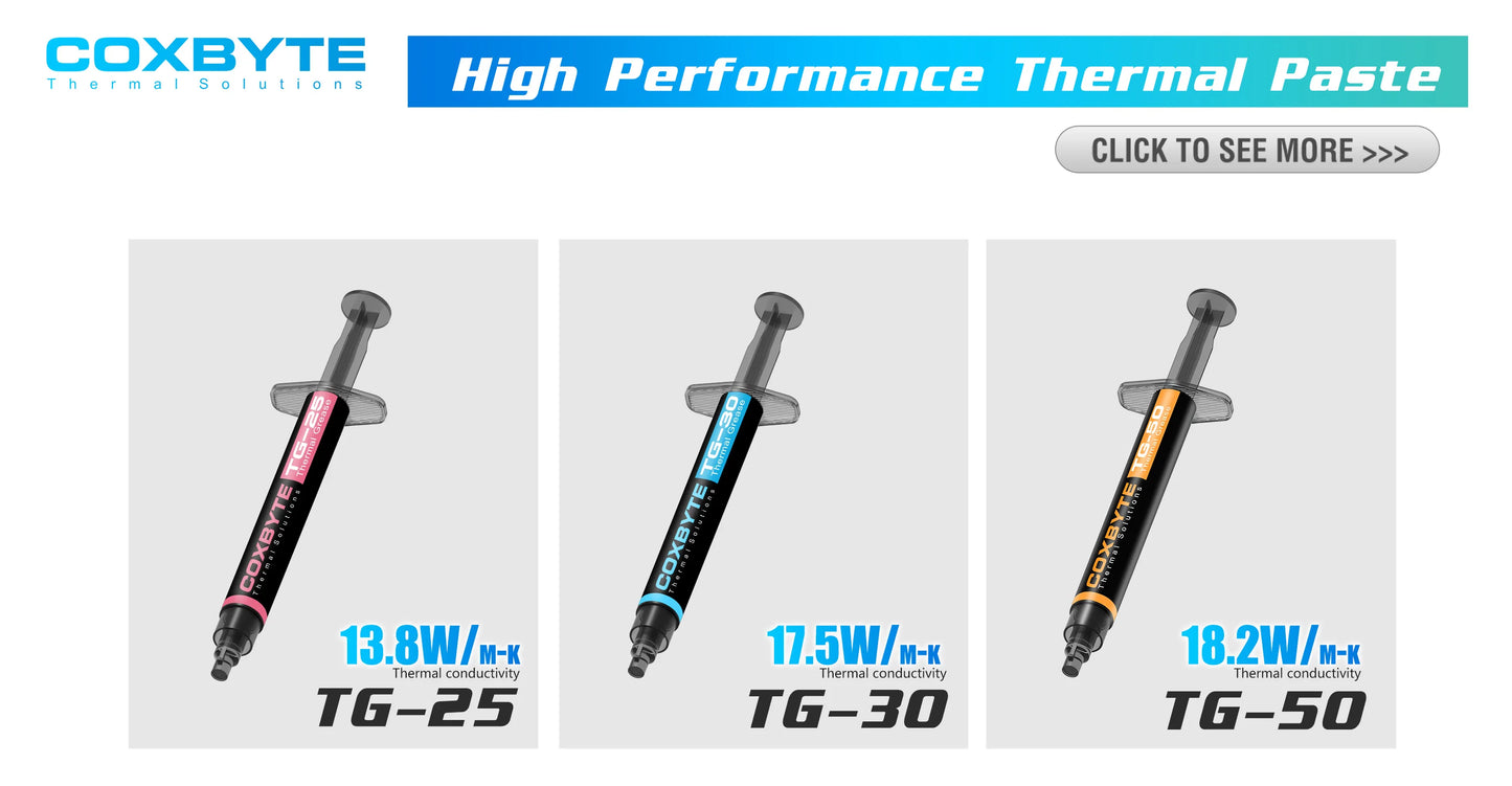 Coxbyte TG-25 Thermal Paste Processor 2g 13.8W/M-k For CPU GPU PS4 MCU HeatSink Cooling Cooler Thermal Compound Silicone Grease