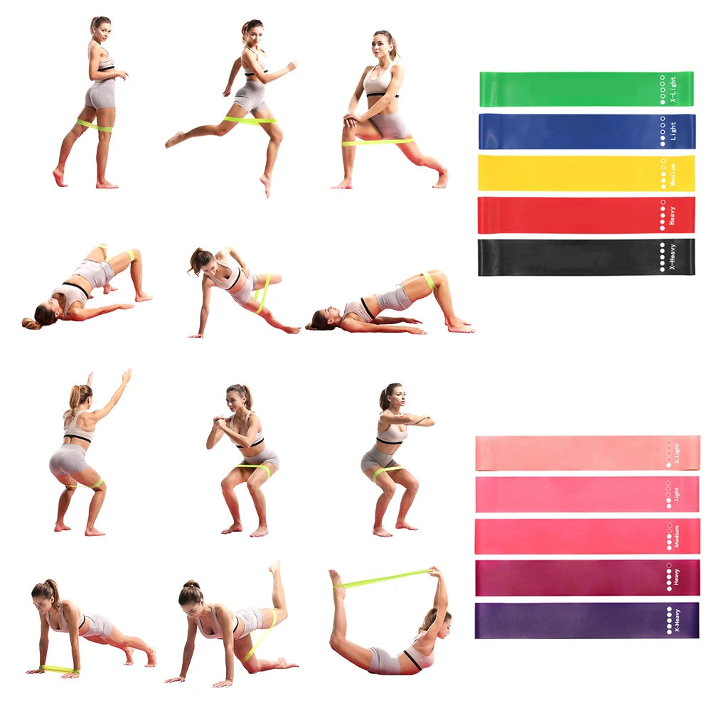 5Pcs Resistance Band Set for Men and Women 5 Elastic Bands with Different Resistance Levels for Long Workouts In The Home & Gym