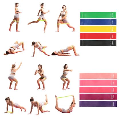 5Pcs Resistance Band Set for Men and Women 5 Elastic Bands with Different Resistance Levels for Long Workouts In The Home & Gym