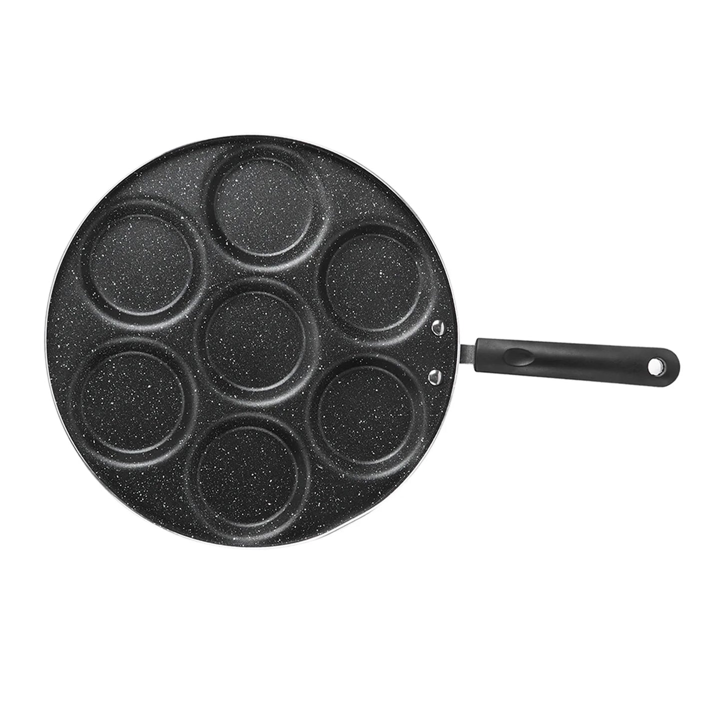 7 Holes Frying Pan Non-stick Egg Burger Mold Household Egg Frying Pan Kitchen Supplies