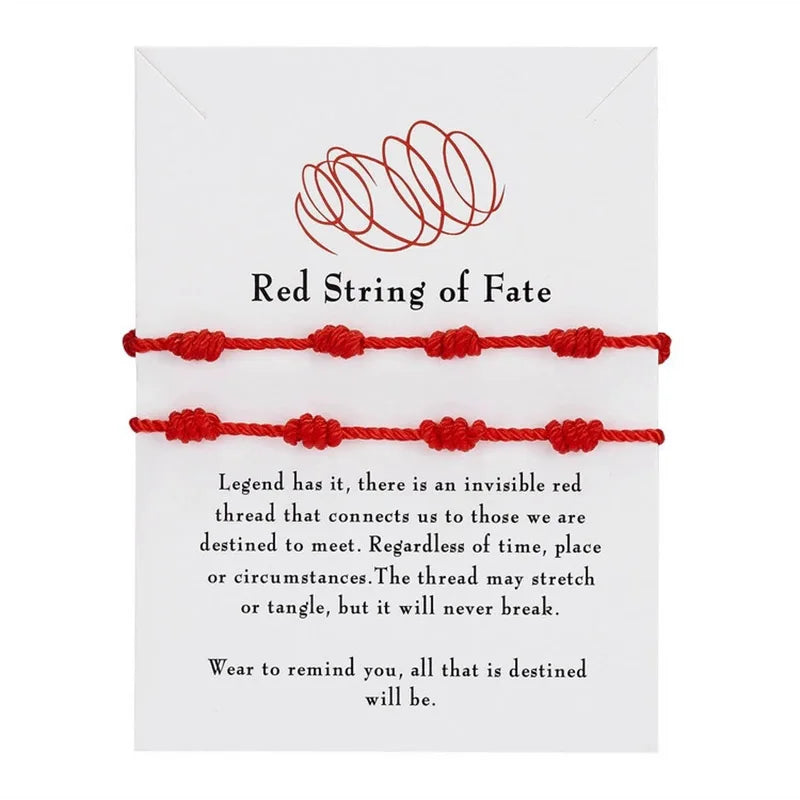 Handmade Knot Bracelet For Women Men Red String Of Fate Wrap Bangle Couple Good Lucky Friendship Jewelry Accessories