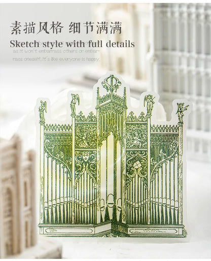 10pcs/lot Memo Pads Material Paper Medieval Castle Journal Scrapbooking paper Card Background Decoration Paper
