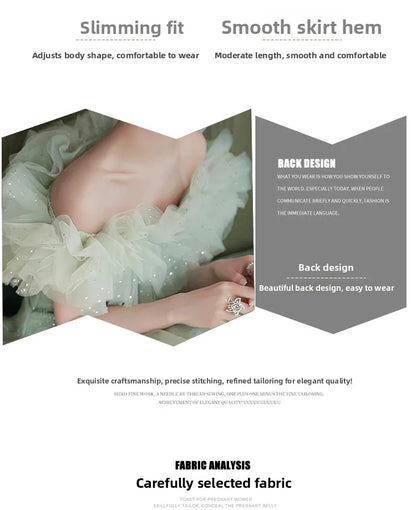 Ele een Evening Gown for Women High-End Luxury Fairy T Performance Host Dr Korean Sle Floral Mid-Waist Slim Fit