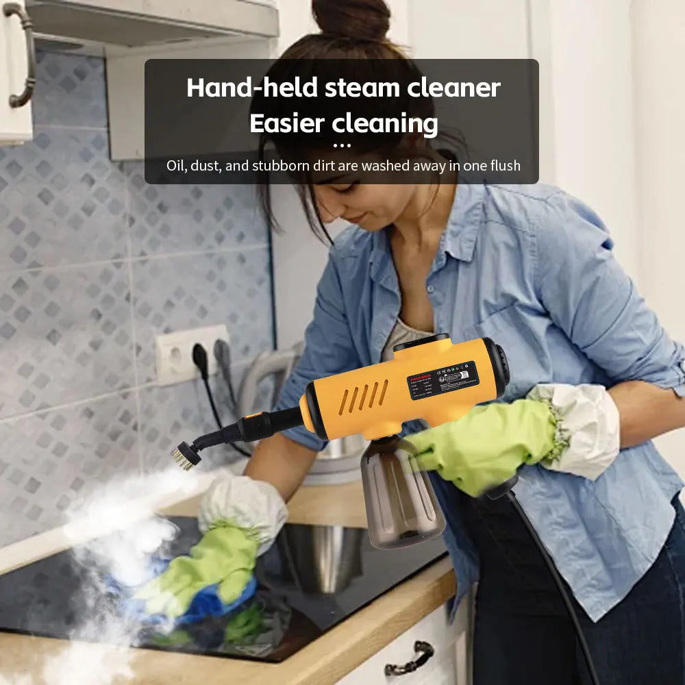 Steam Cleaner, Pressurized Handheld Steam Cleaner for Home with 8pcs Accessories, Use Steamer for Cleaning