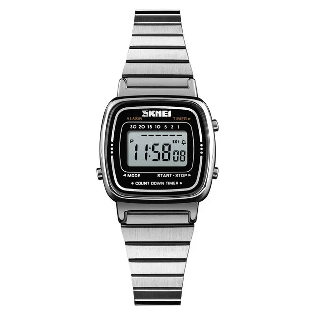 SKMEI 1901 Luxury Women Watches Small Dial Digital Chrono Calendar Watch Waterproof Ladies Wristwatch Clock Montre femme 1620