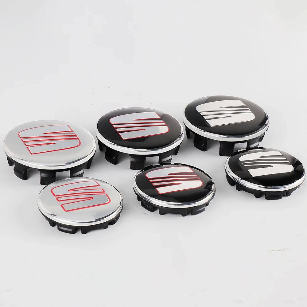 4Pcs 55/56/63mm Car Wheel Tire Center Emblem Cover Hub Caps Sticker for seat cupra Ateca Leon 6f 6j FR Mk2 Mk3 5f 1p lbiza Exeo