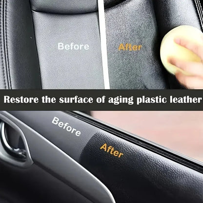 Car Plastic Restorer Back To Black Gloss Auto Interior Leather Panel Clean Renewal Wax Coating Agent Auto Polish Repair Coating