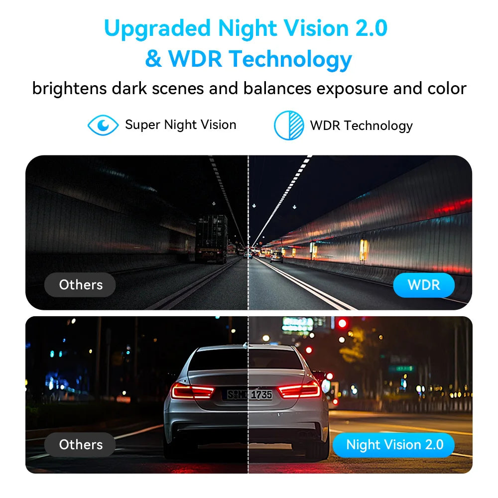 DDPAI MINI Pro 2K Dash Cam WiFi Car DVR Night Vision Smart Voice Control Support 24H Parking Monitor Car Dash Camera Recorder