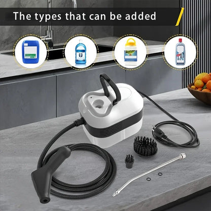 2500W High Pressure Steam Cleaner High Temperature Washing Machine for Home Air Conditioner Kitchen Hood Car Floor Cleaning Use, Basic Mechanical 1600W