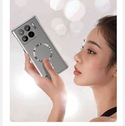 Luxury Metal Painting Slim Frameless Case For XIAOMI 17 Pro Max 15T 15 Ultra 14T 14 13T 13 12 Pro Magnetic Hard PC Cover