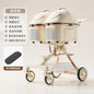A6-2 Twin Pet Stroller Aluminum Alloy Detachable Foldable Lightweight Separate Travel Cart for Dogs Cats