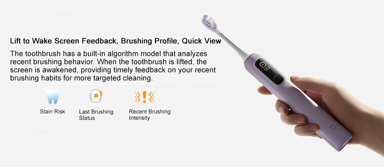 MIJIA Oscillation Electric Toothbrush Pro,Smart 4 Modes,IPX8 Waterproof Sonic Vibration Toothbrushes,180-day Battery Life