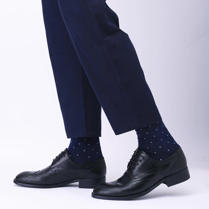 5 Pairs Mens Dress Socks Plus Large Size，High Quality Combed Cotton Crew Socks，Black Cool Argyle Breathable Casual Socks for Men