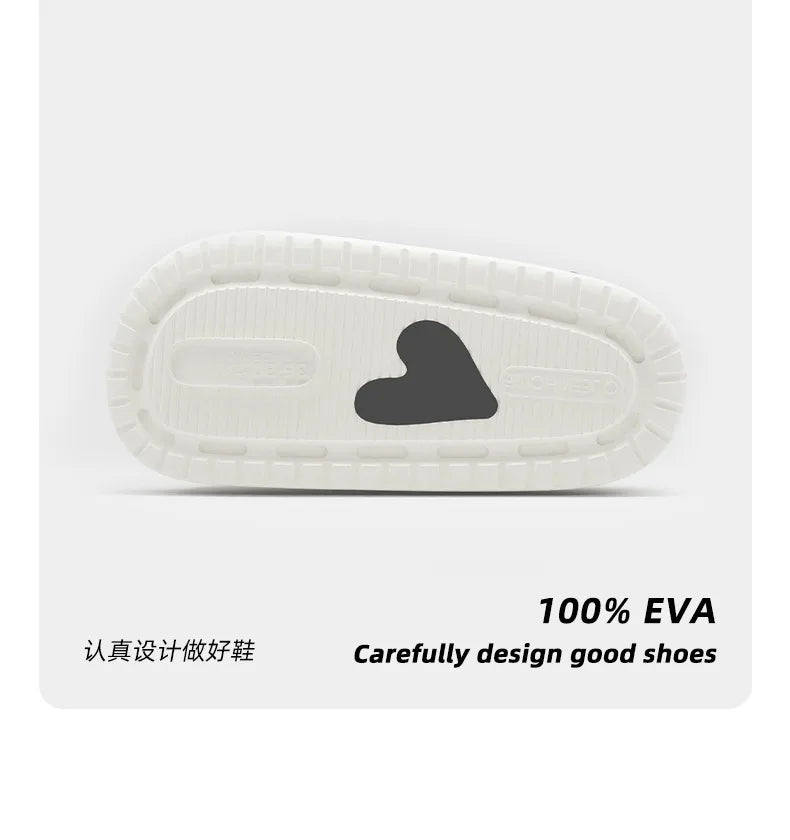 Summer Indoor Outdoor Women Sandal Platform Style Soft EVA Non Slip Love Design Home House Slippers Beach Slides Flip Flops shoe