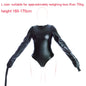 BDSM Bondage Long Sleeve Bodysuit,Adjustable Belt,Leather Arm Binder Restraint Straitjacket,Slave Cosplay Costume Women Sex Toys