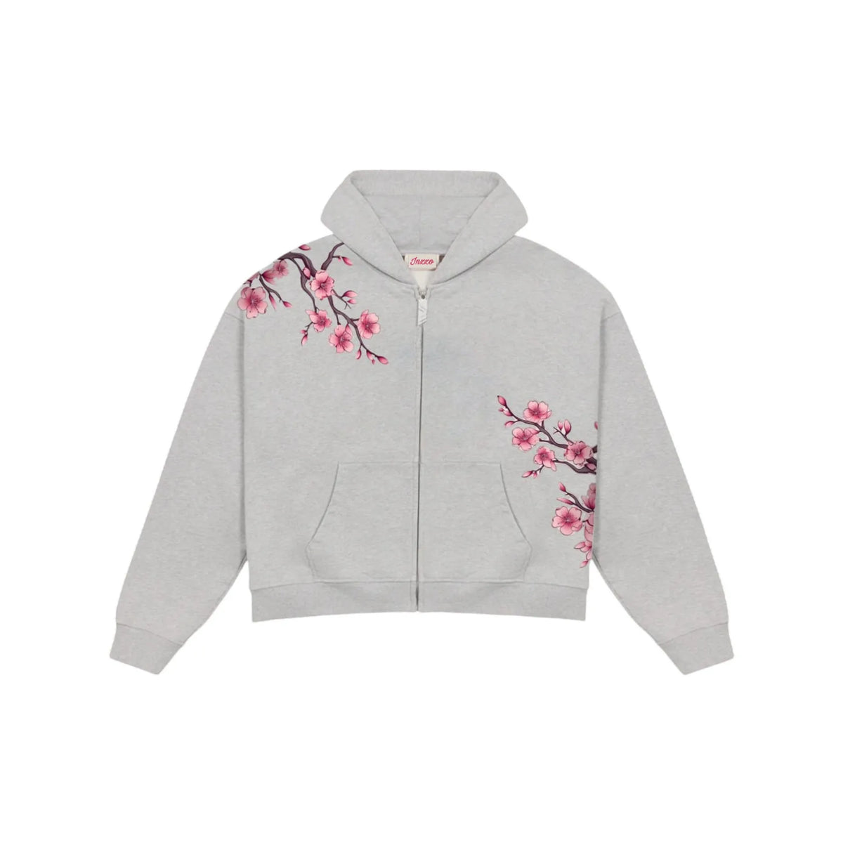 2025 Autumn/Winter Fashion Cherry Blossom Embroidery Patch Zipper Hoodie for Men and Women Y2K Harajuku Retro Gothic Casual Clow