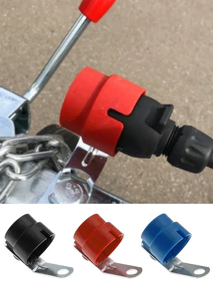 Round Trailer Plug Holder Connector Trailer Dirt Protection Plug ABS Adapter for 7 /13 Pin Plugs Truck Hitch Car Accessories