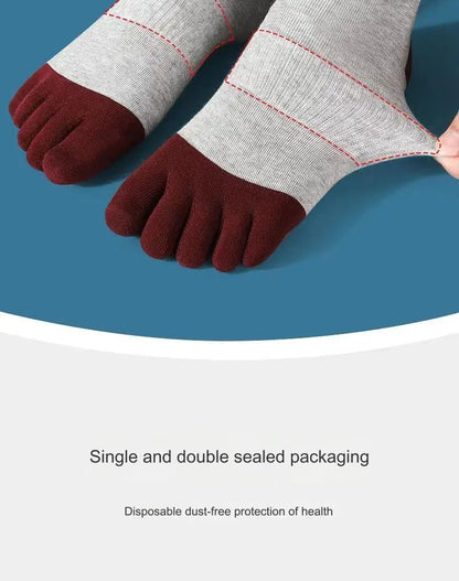 5 Pair Men's Casual Five-Toe Cotton Socks Breathable Five-Toe Sports Socks High Quality Split Toe Socks For Men
