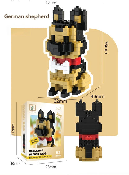 DIY Creative Micro Building Blocks Set  Dogs  Cartoon Character Models DIY Educational Toys For Children Birthday Gift