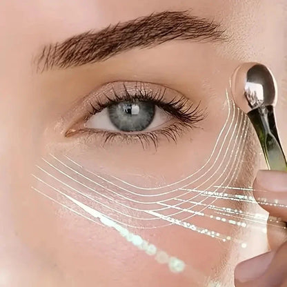 1pc Eye Roller Massage Stick Eye Cream Applicator Cosmetic Spatula Anti Wrinkle Facial Spoon Gold Alloy Face Thin Skin Care Tool