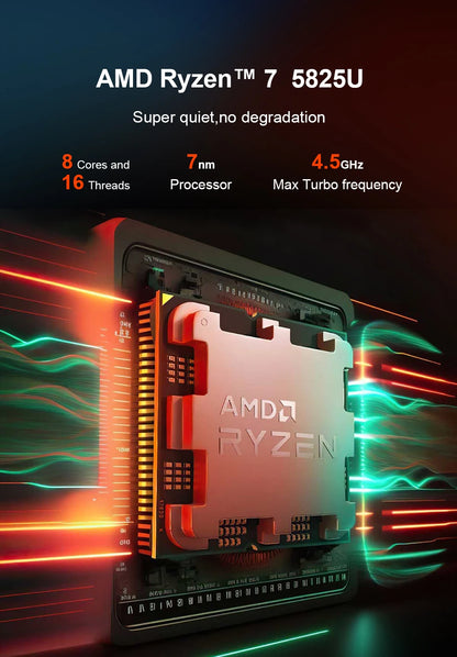Ninkear A15 PLUS Laptop 15.6" IPS FHD AMD Ryzen 7 5825U Notebook 16G DDR4 +1TB PCI-E 57Wh Battery Windows 11 PRO Office Computer