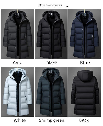 Canada Fashion Winter Jacket for Man Down Coat Parka Men's White Goose Down Jacket -30℃ Hooded Warm Thick Long Padding HXY305