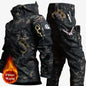 Winter Soft Shell Mens Tactical Set Outdoor Windproof Waterproof Warm Combat Suit Multi Pocket Thickened Camo Hunting Uniform